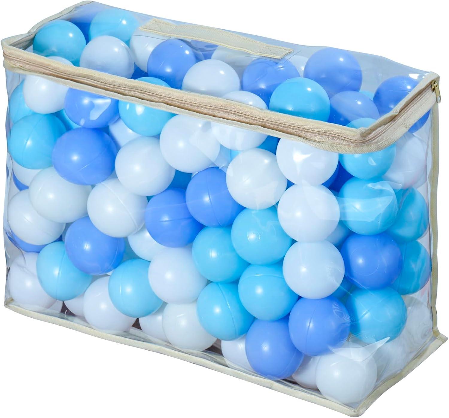 Anvazise 100Pcs Ball Pit Balls Thickened Eco-friendly Smooth Reusable Bite-resistant Hand-on Ability PE Material Macaron Color Pit Balls Kindergarten Toy