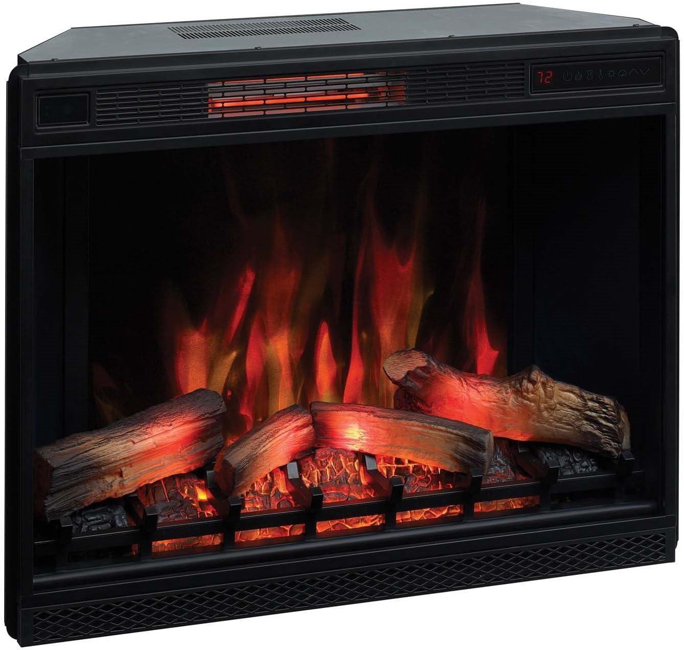 Classic Flame 33" 3D Spectrafire Plus Infrared Electric Fireplace Insert - Black, 33II042FGL