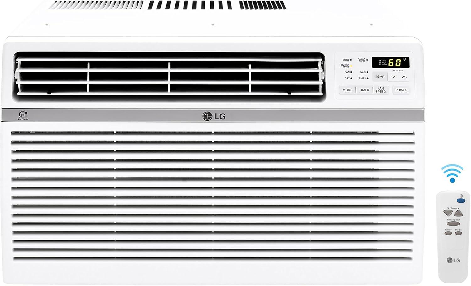 LG 12,000 BTU 115V Window-Mounted Air Conditioner with Wi-Fi Control