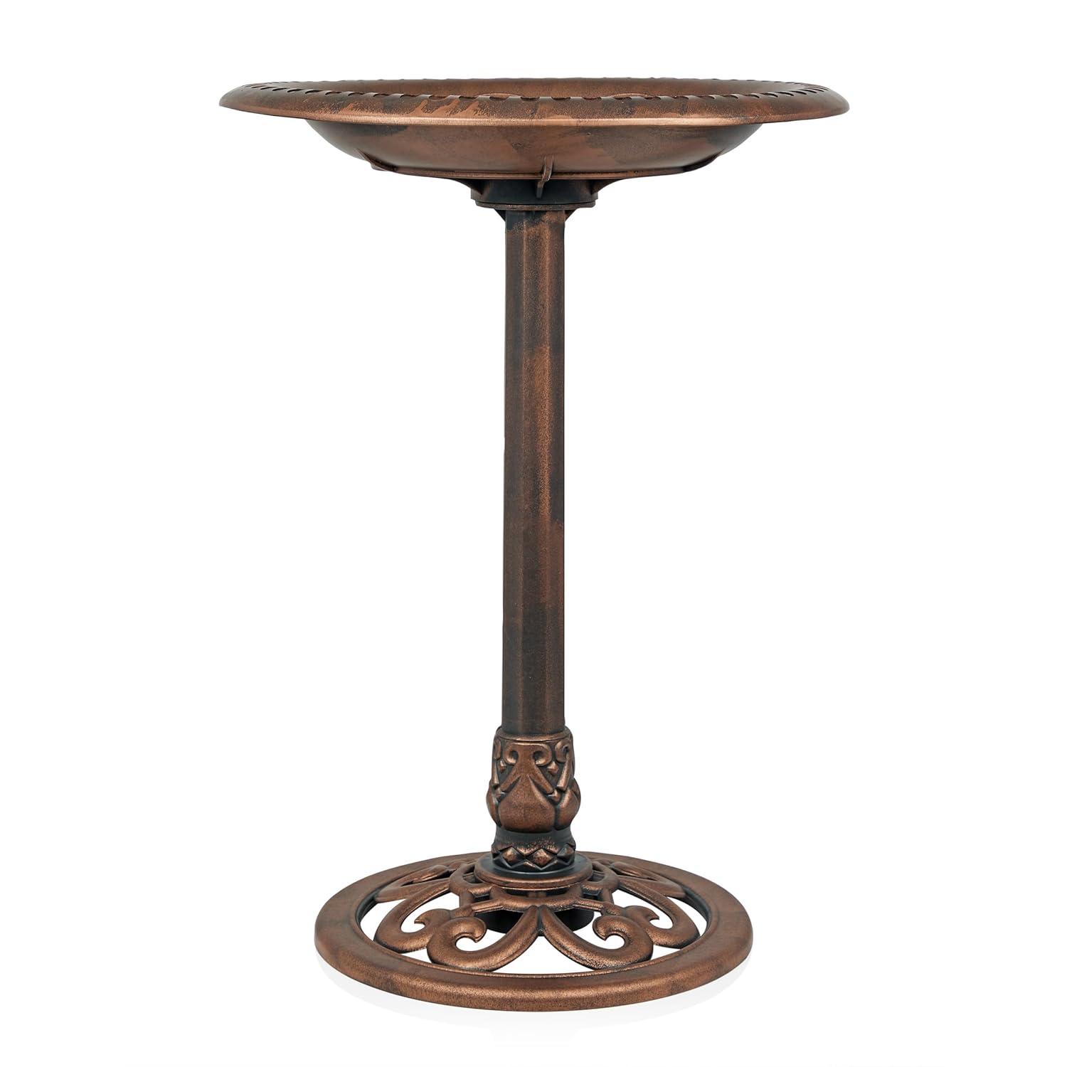 Alpine Pedestal Birdbath with Scrollwork Base and Stakes & Reviews | Wayfair