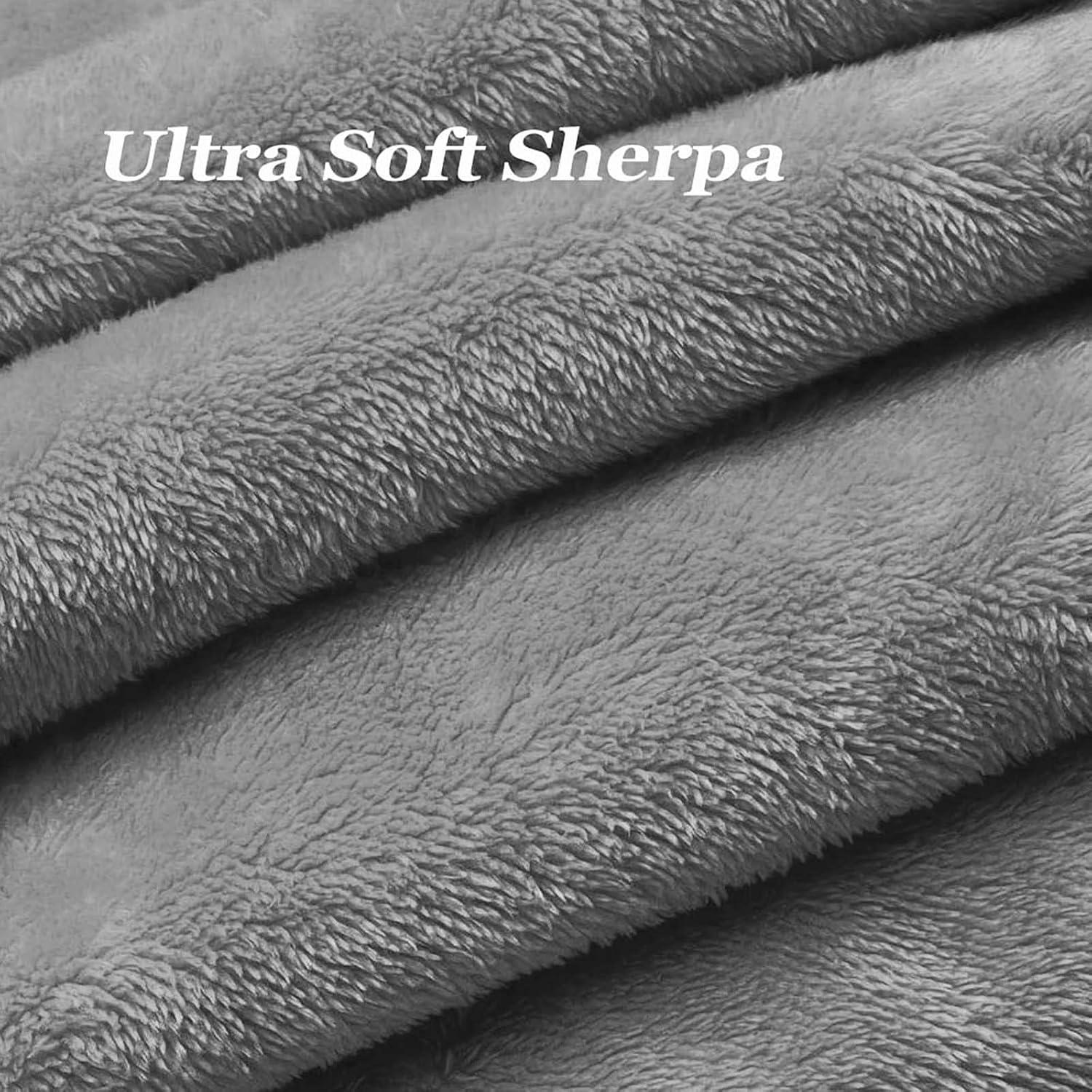 Giant Sherpa Bean Bag Chair Cover, Ultra Soft Bean Bag Bed (No Filler, Cover only), Large Round Soft Fluffy for Adults, Machine Washable Big Size Bean Bag Covers