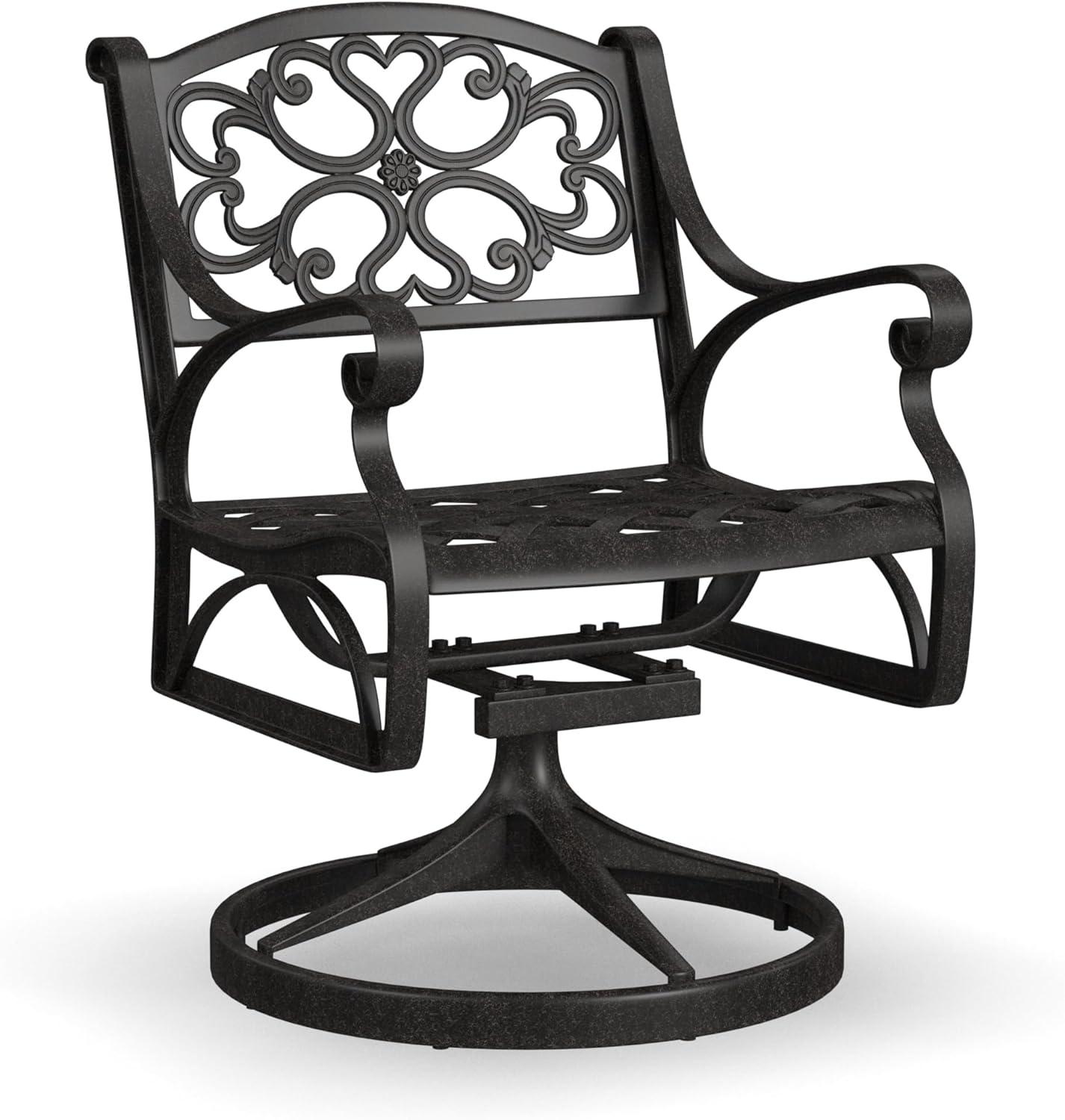 Bronze Aluminum Outdoor Swivel Rocking Chair with Cushion