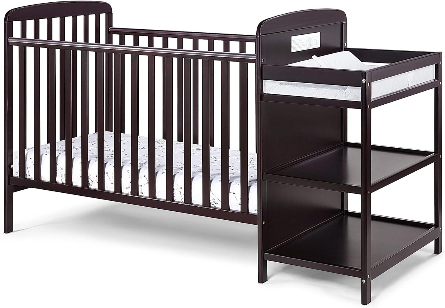 Suite Bebe Ramsey 3-in-1 Convertible Crib and Changer Combo - Espresso