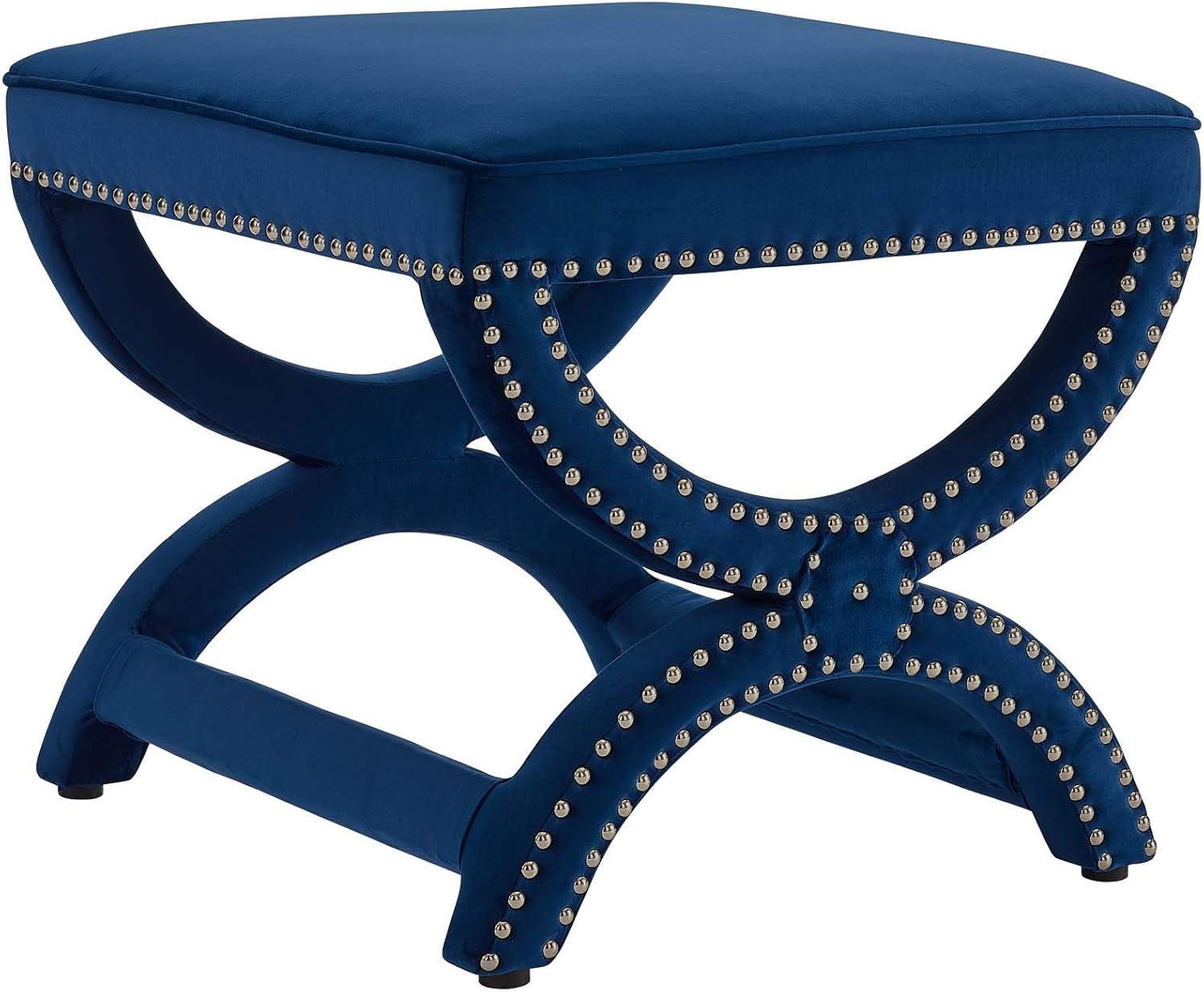 Modway Expound Upholstered Nailhead Trim Velvet Ottoman