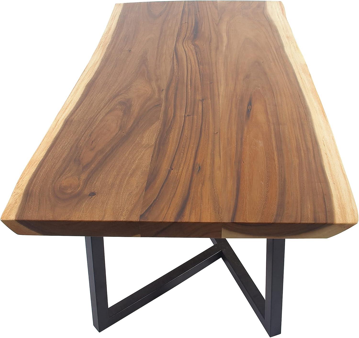 Contemporary Wood Dining Table Brown - Olivia & May: Sleek Design, Seats 6, Non-Extendable