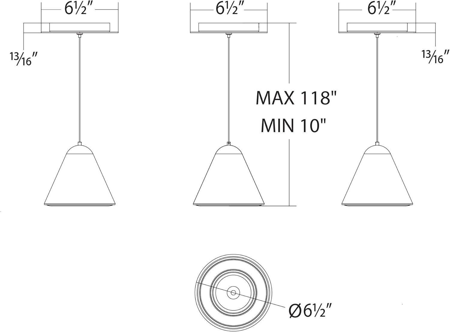 Mini Kone Black Spun Aluminum LED Pendant Light for Indoor/Outdoor