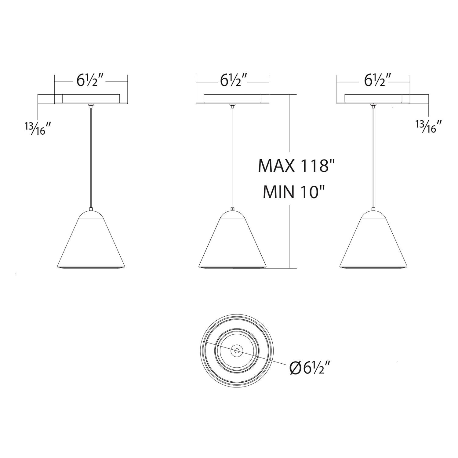 Mini Kone Black Spun Aluminum LED Pendant Light for Indoor/Outdoor