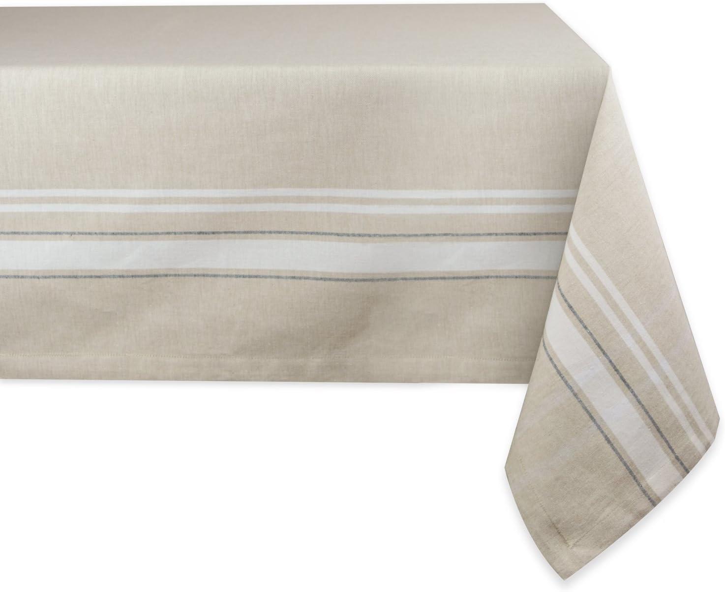 White French Stripe Tablecloth 60x120