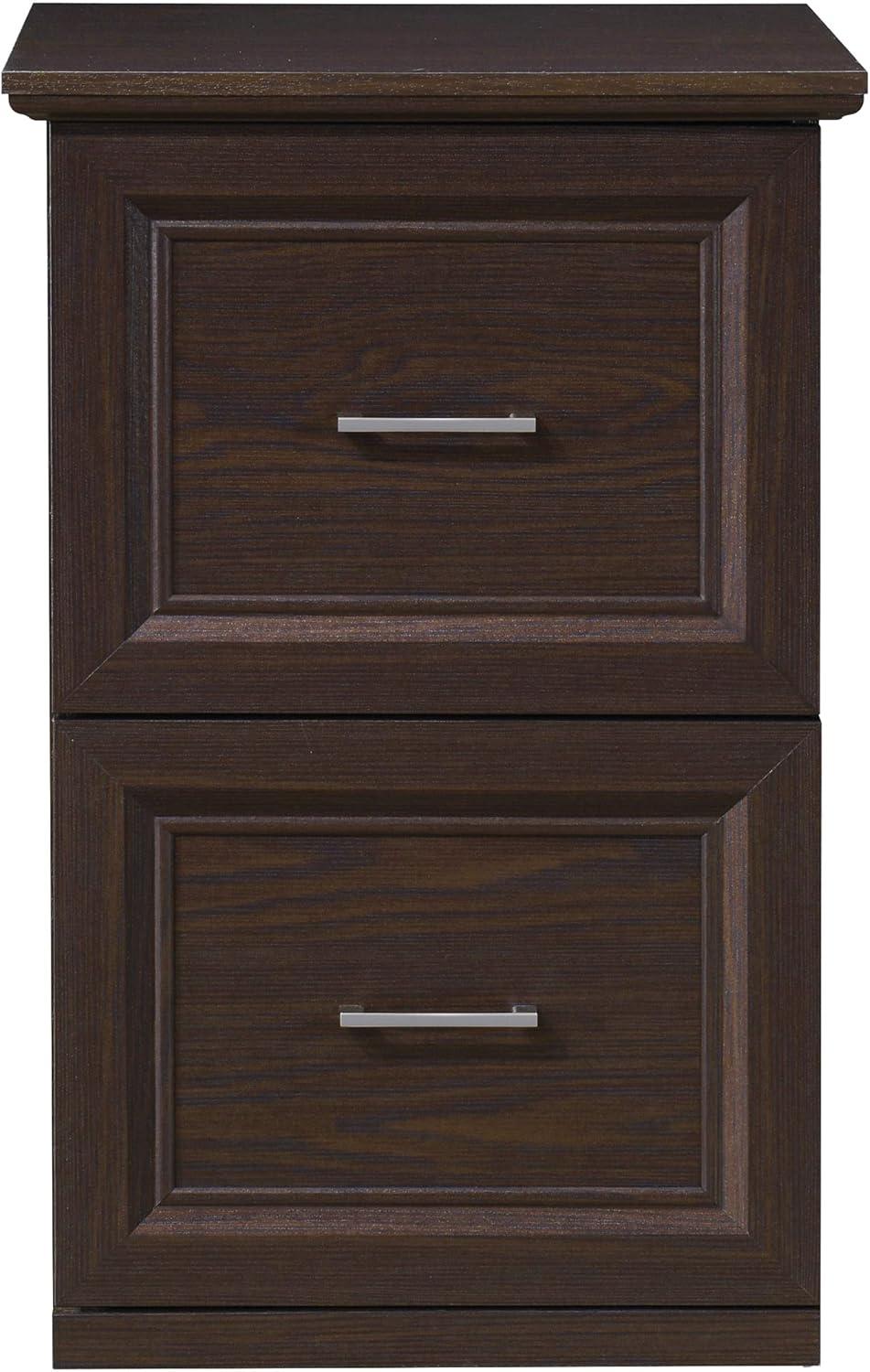 Jefferson Espresso Vertical 2-Drawer File Cabinet with Euro-Glide