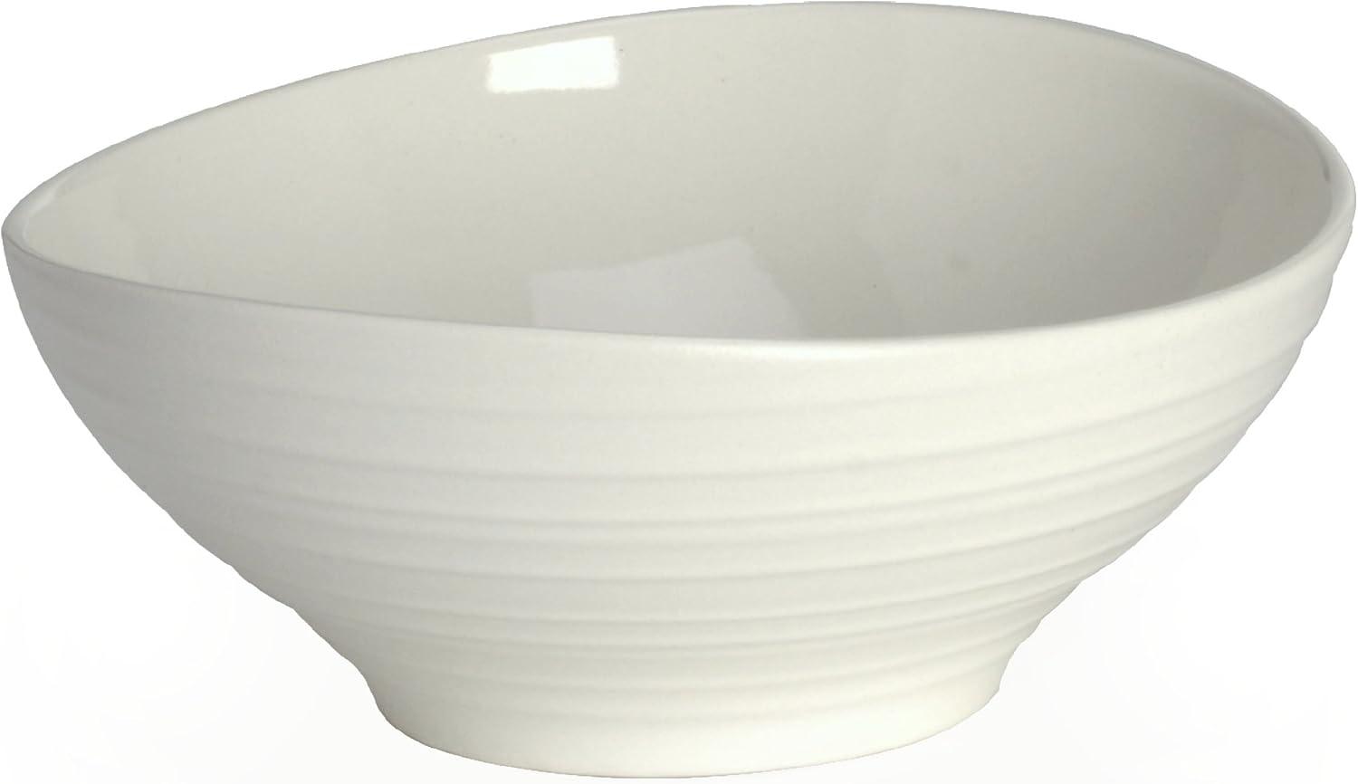 White Ceramic Swirl 4-Piece Dinnerware Set