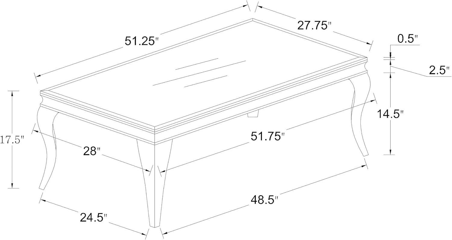 Coaster Home Furnishings 705018 Coffee Table, Black