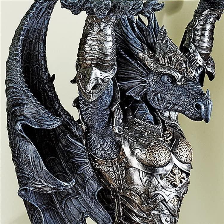 Hastings Warrior Dragon Sculptural Glass-Topped Table