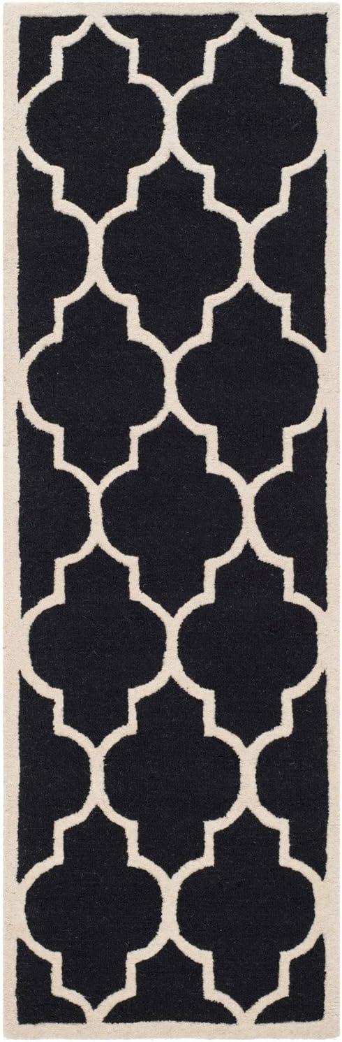 SAFAVIEH Cambridge Kevin Geometric Wool Area Rug, Lavender/Ivory, 8' x 10'