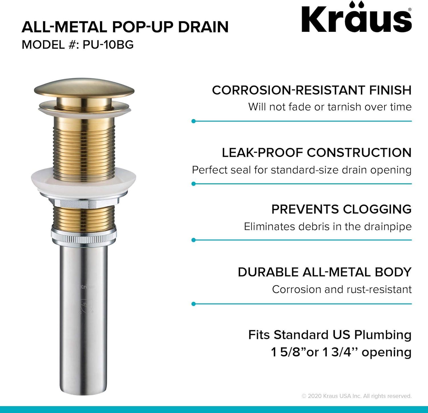 Kraus PU-10BG Pop-Up Bathroom Sink Drain