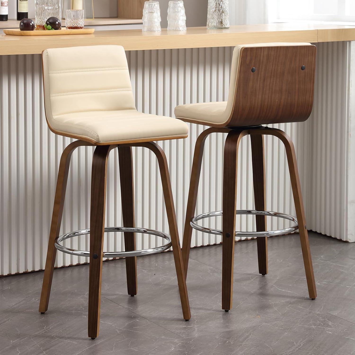 Corrigan Studio® Upholstered Swivel Stool (Set of 2)