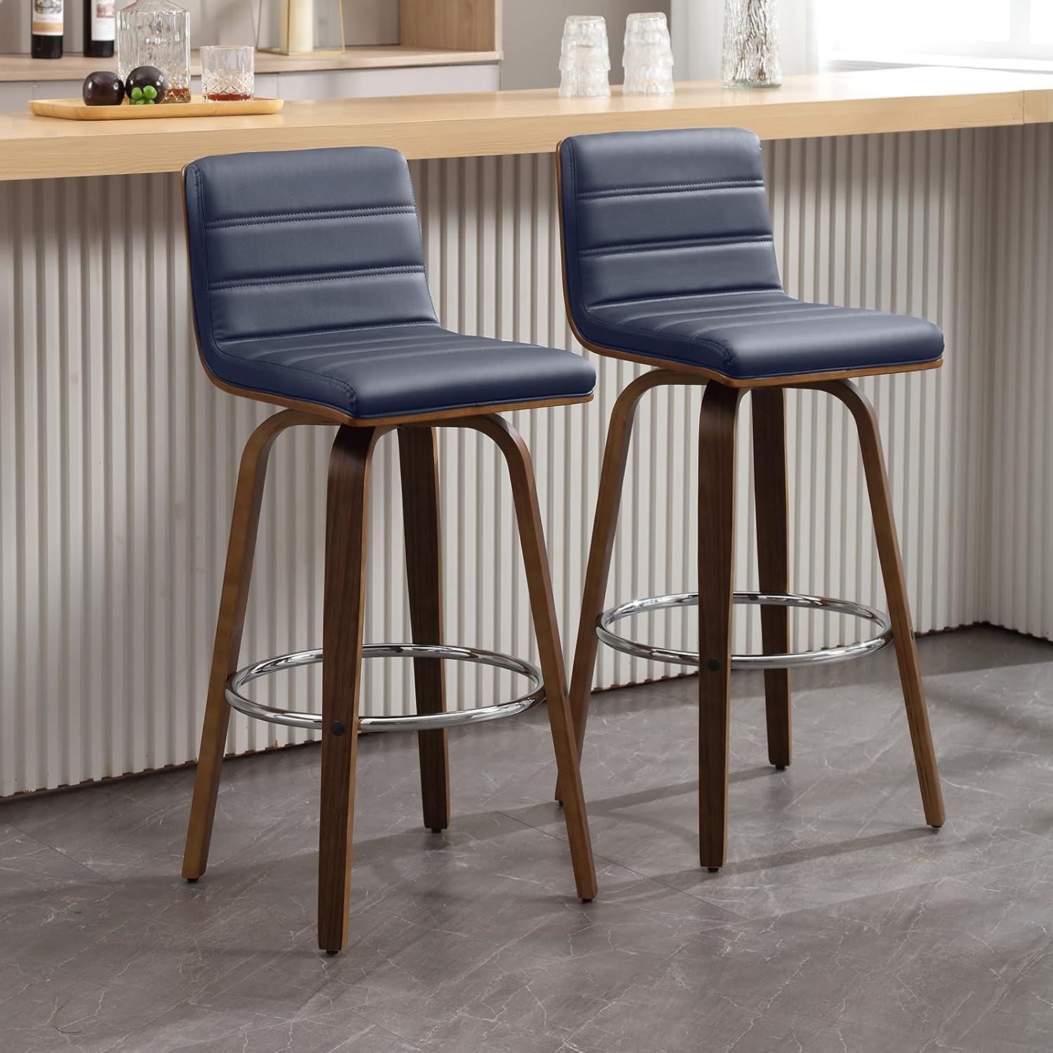 Corrigan Studio® Upholstered Swivel Stool (Set of 2)