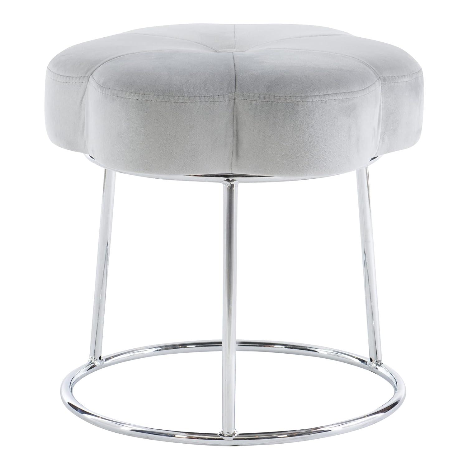 Ciara Flower Cushioned Vanity Stool