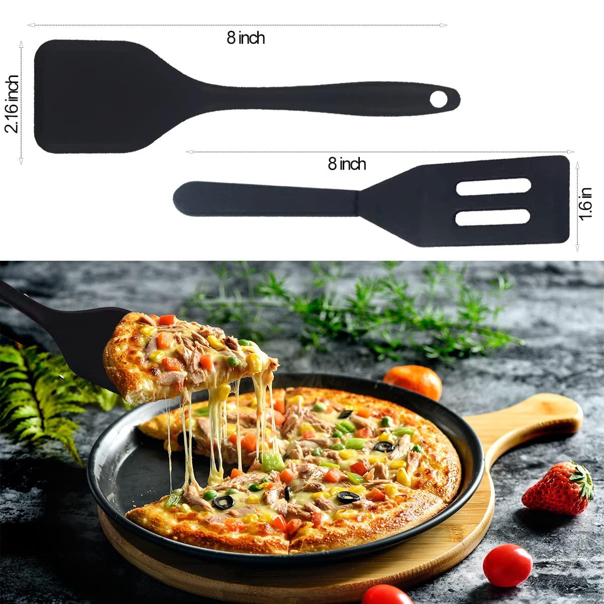 Mini Brownie Serving Spatula, Cookie Silicone Spatulas Flexible Nonstick Silicone Serve Turner Heat-Resistant for Flip Egg in Small Frying Pan Cookie Batter Cookware Cooking Baking