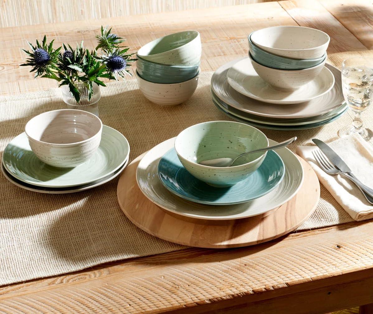 Siterra Artist's Blend Stoneware 16 Piece Dinnerware Set - Service for 4