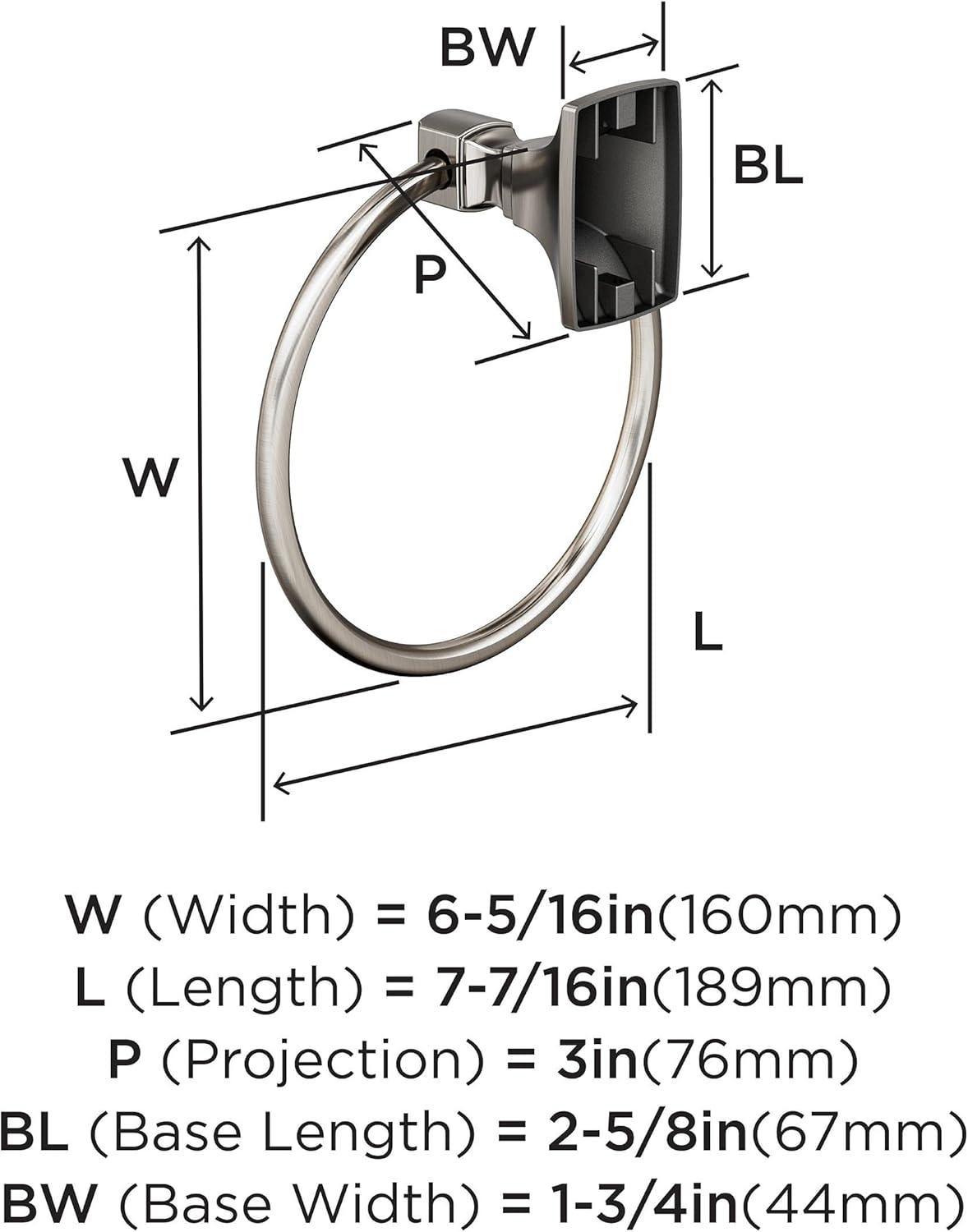 Amerock Highland Ridge Wall Mounted Towel Ring