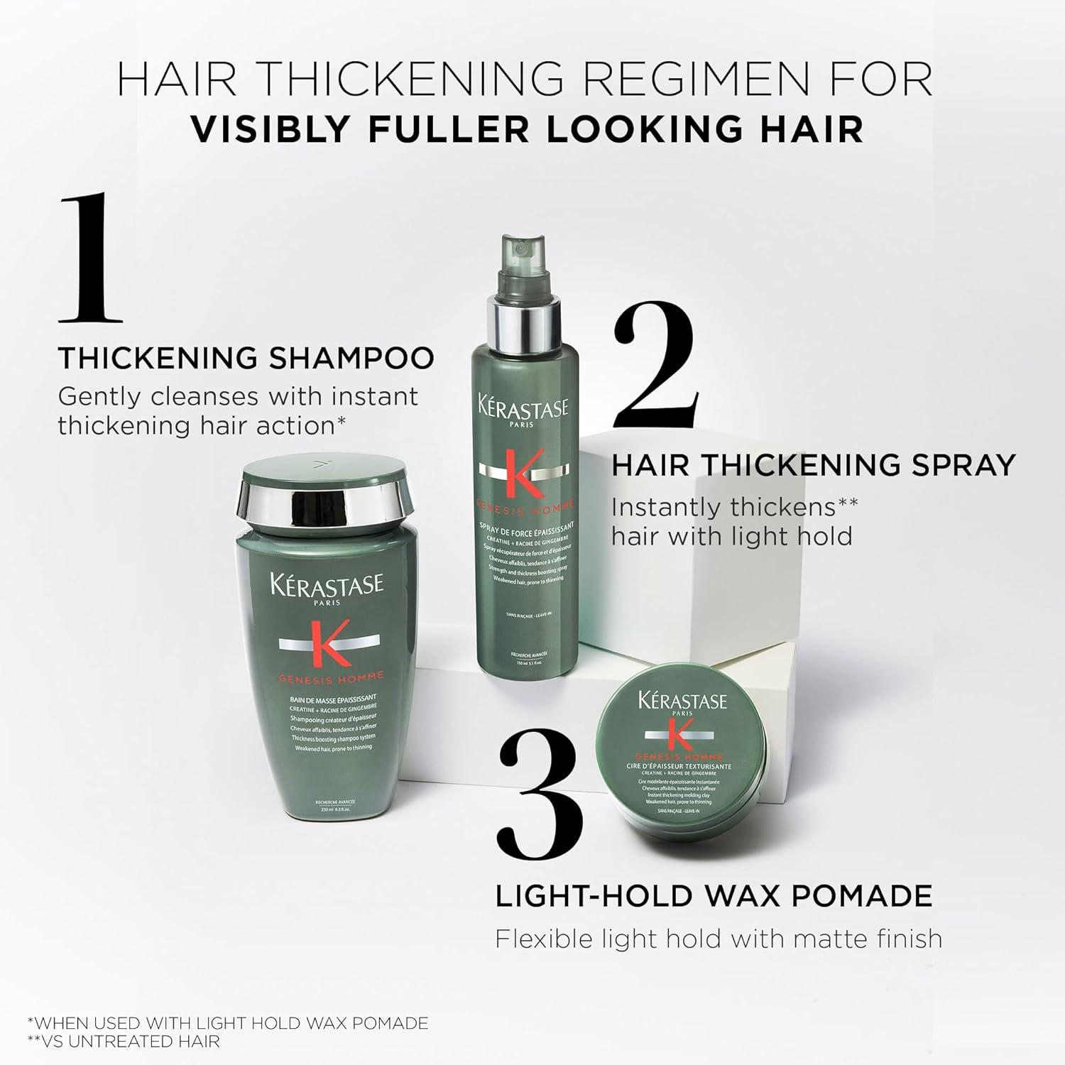 Kerastase K Genesis Homme Bain De Masse Epaississant Thickness Boosting Shampoo System, 8.5 oz