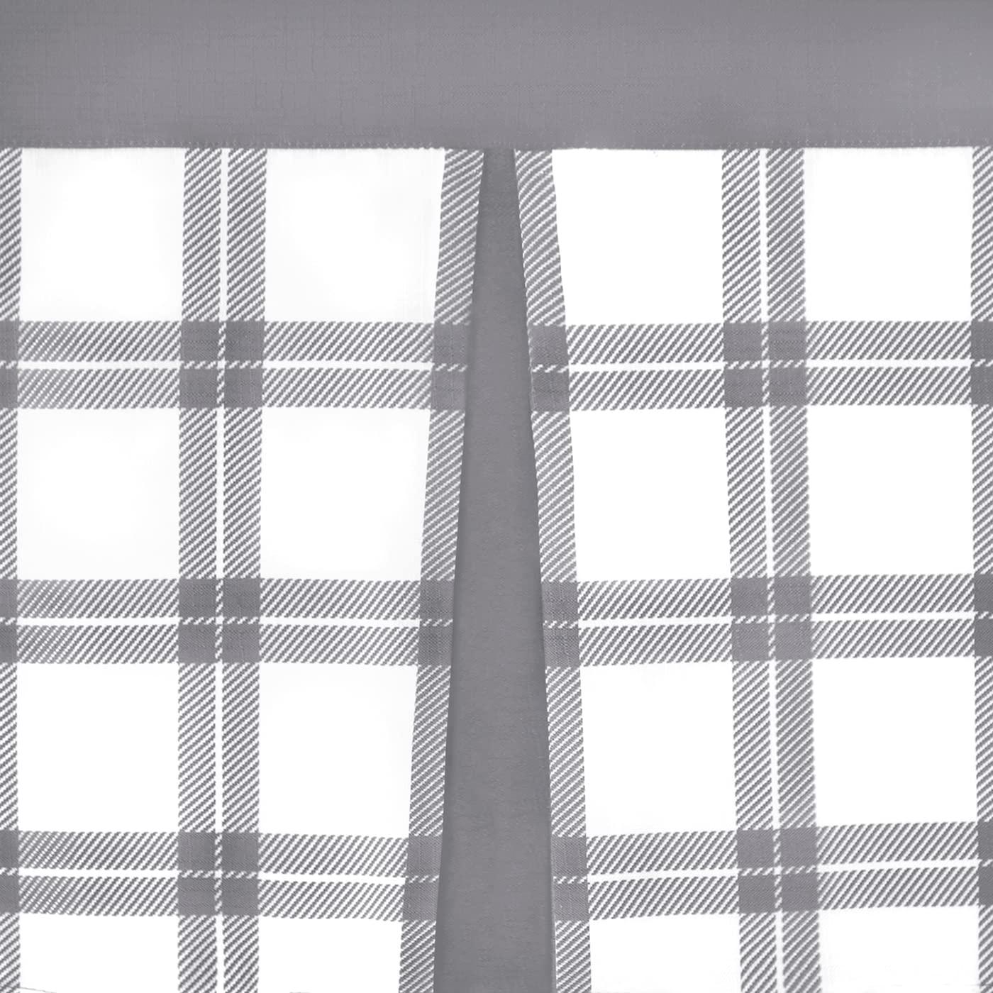 Achim Importing Co Plaid Tailored 58'' W Kitchen Curtain