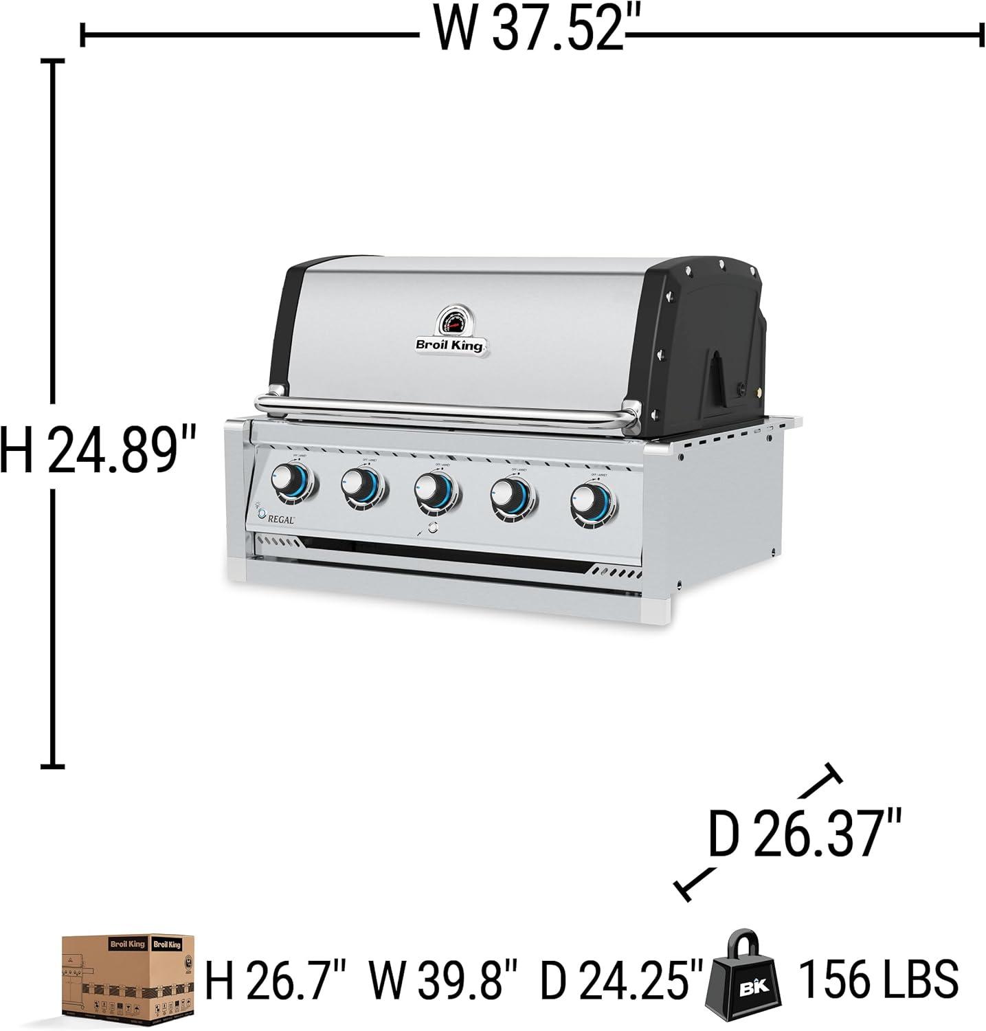 Broil King Regal S 520 5-Burner Built-InGrill Head