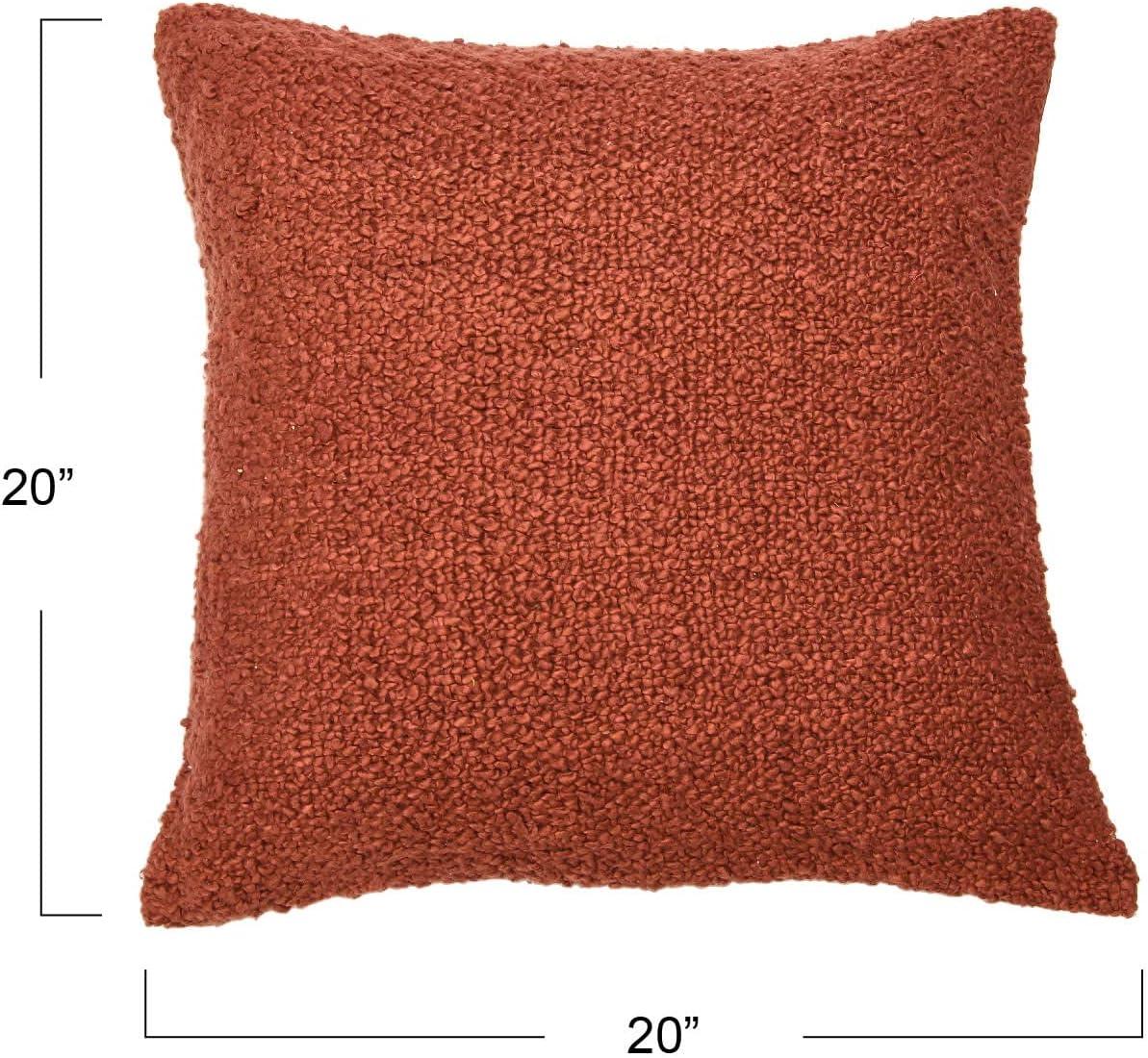 Creative Co-Op 20" Square Boucle Cotton Pillow Cover