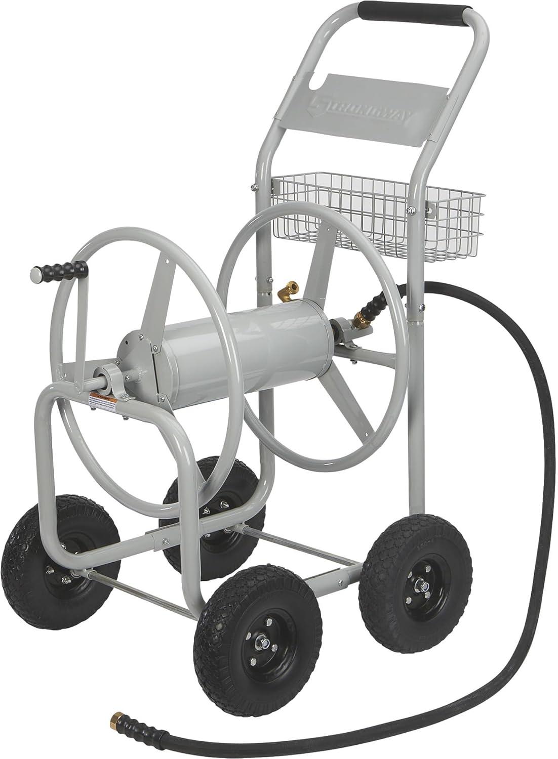 Heavy-Duty Steel Garden Hose Reel Cart with 400ft Capacity