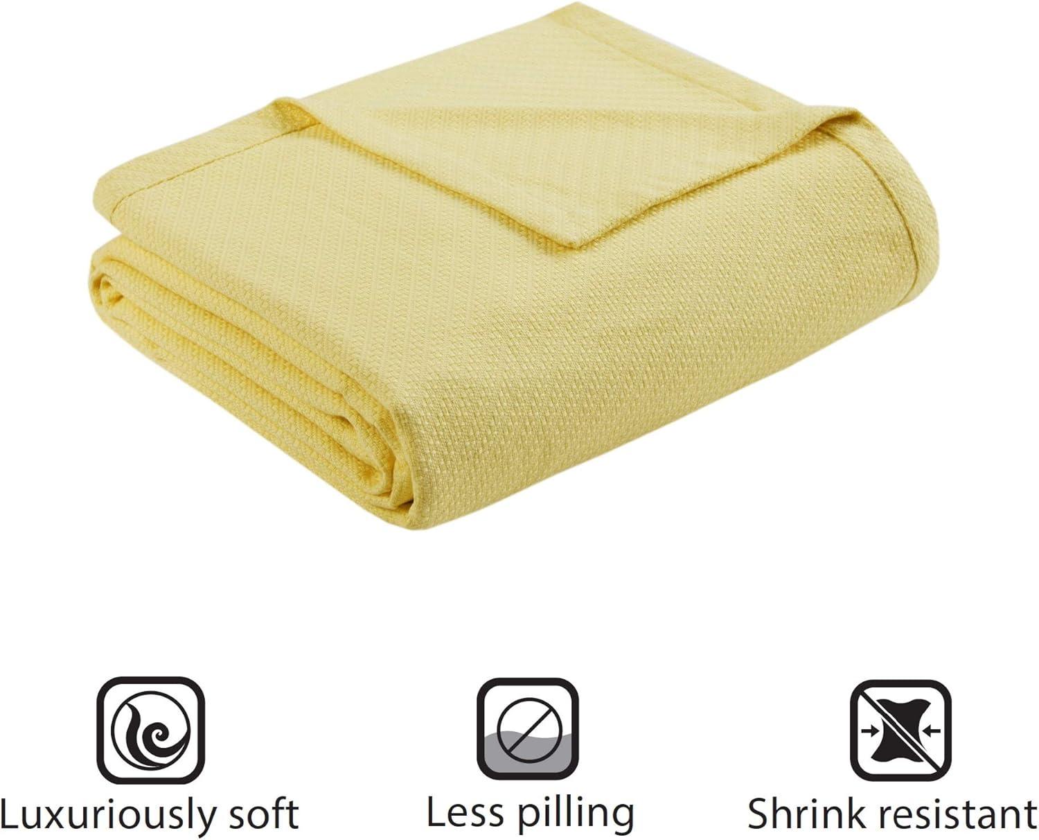 Home Essence Liquid Cotton Super Soft Lightweight Blanket, Full/Queen, Yellow