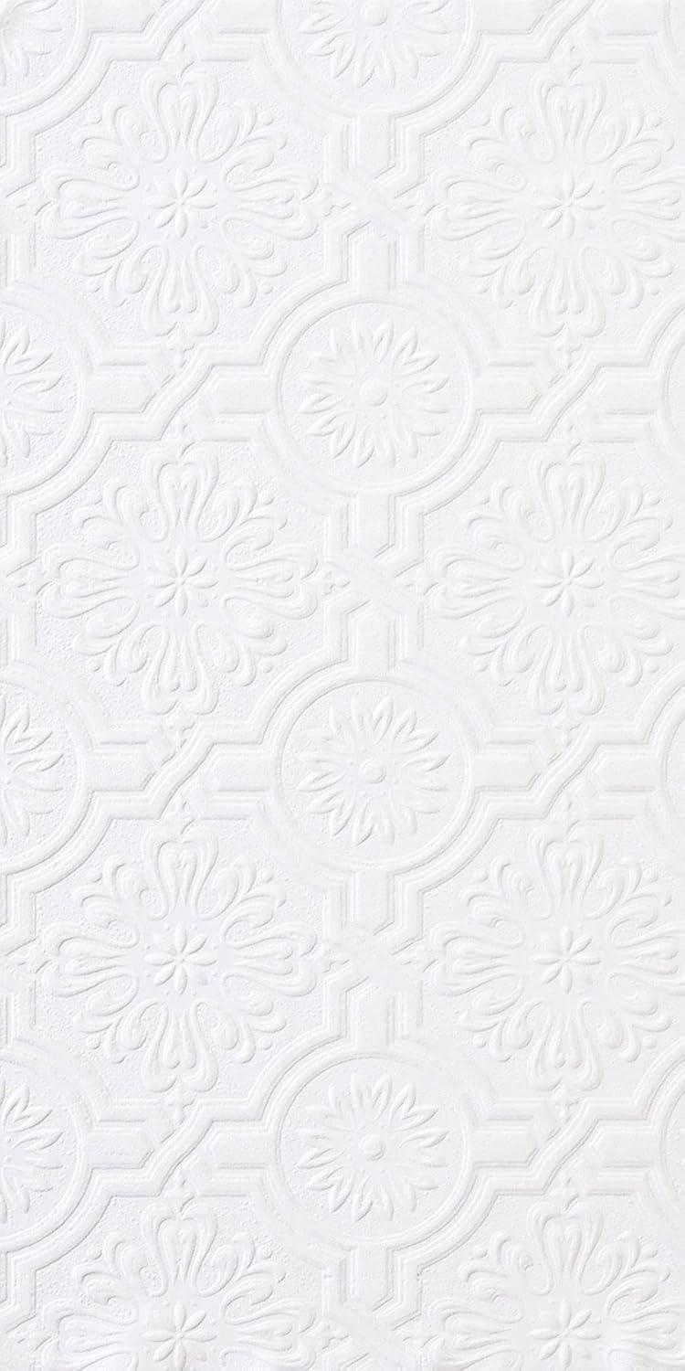 Brewster 148-32817 Paintable Solutions III Victorian Tin Ceiling Paintable Wallpaper,White