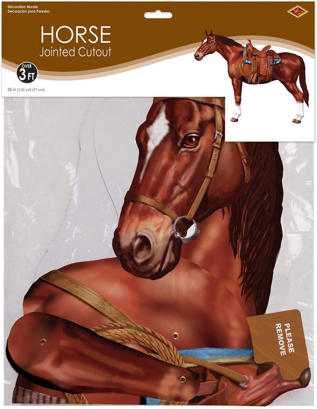 Beistle Jointed Horse, 3' 2", (2/Pkg) Multicolored