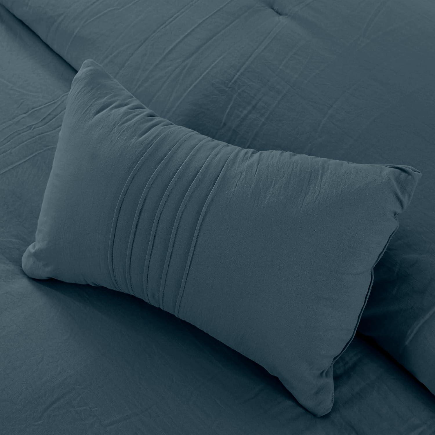 Modern Threads Modern Threads - Beck Comforter Set - Down Alternative Brushed Microfiber - Elegant All Season Bedspread Set - includes Comforter, Shams, & Decorative Pillow