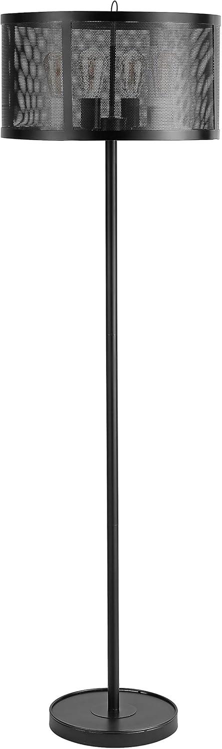 SAFAVIEH Vela 61.5 in. H Modern Solid Floor Lamp, Black