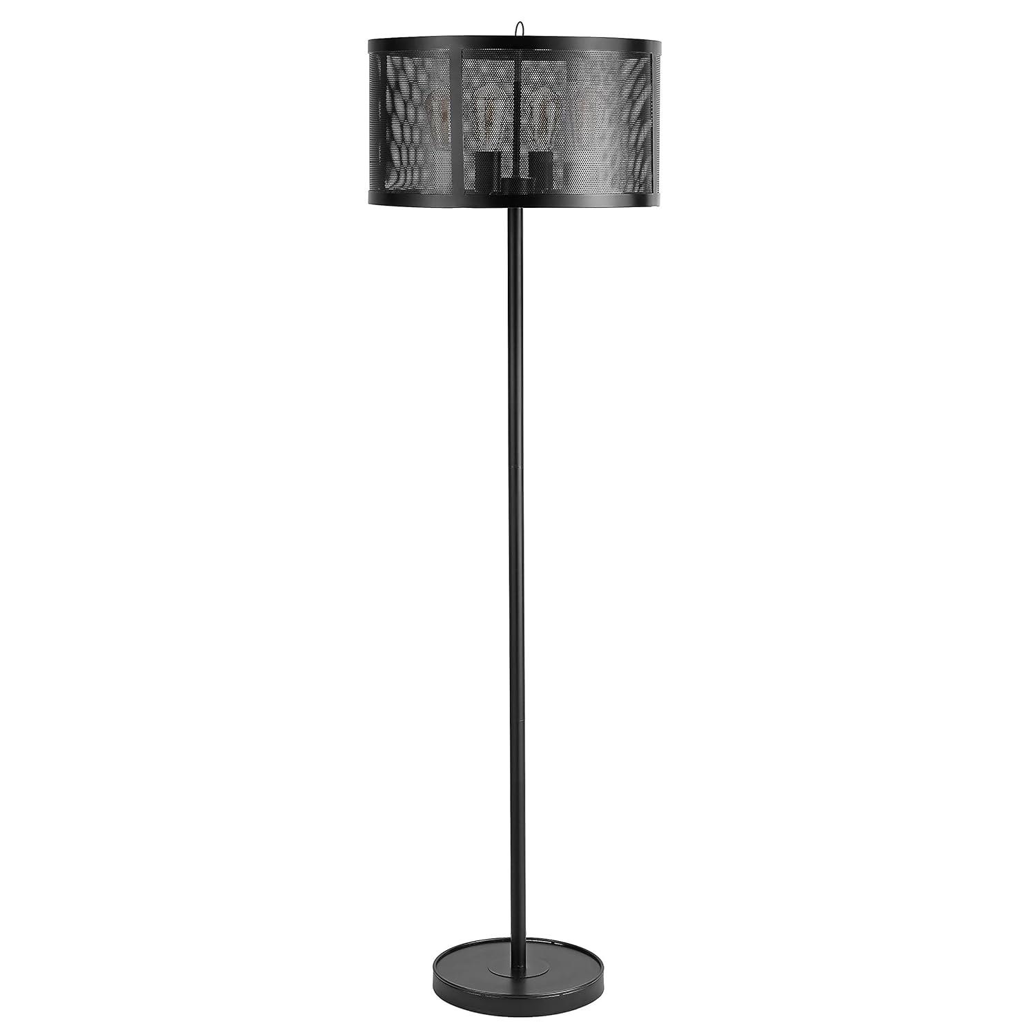 SAFAVIEH Vela 61.5 in. H Modern Solid Floor Lamp, Black