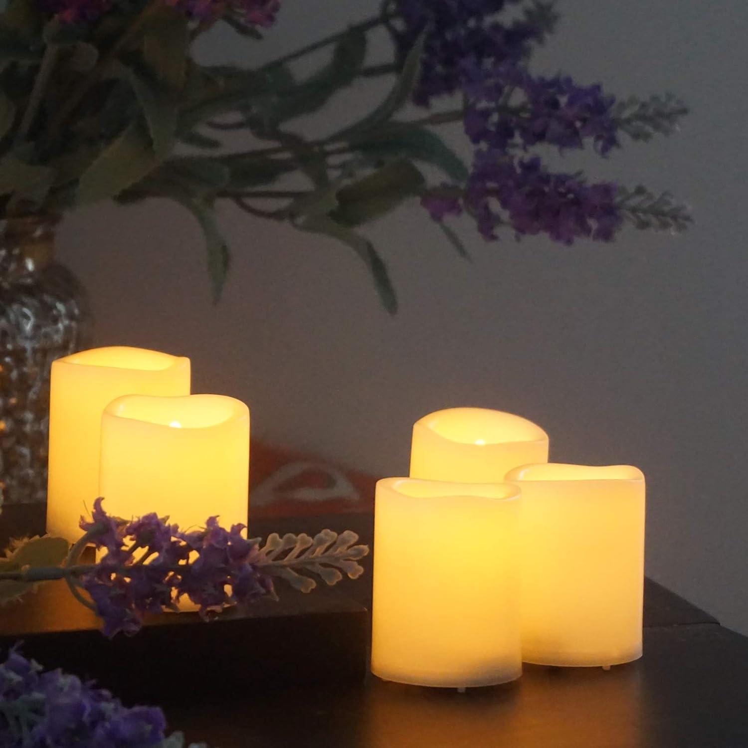 White Plastic Flameless LED Votive Candles 36-Pack