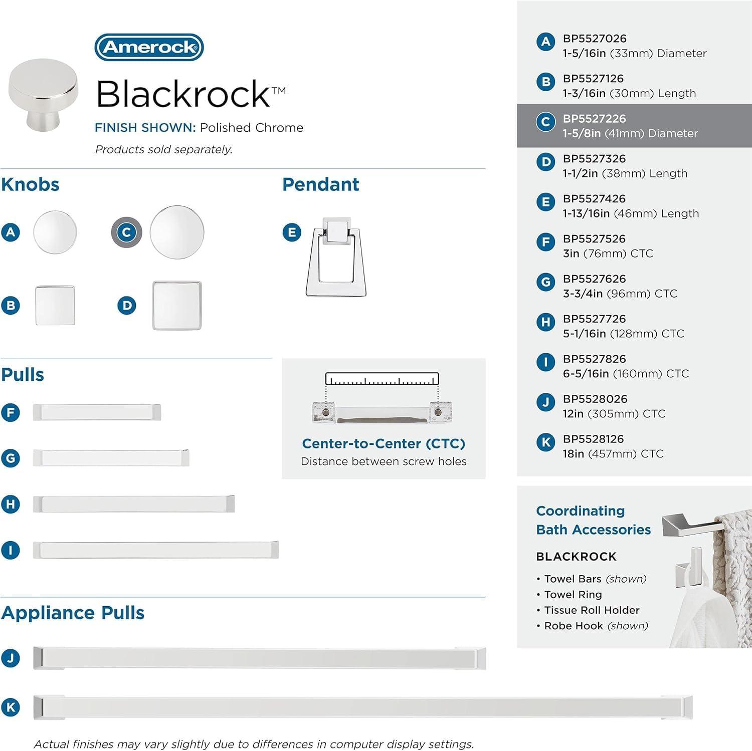 Blackrock Oversized 1 3/4" Diameter Mushroom Knob