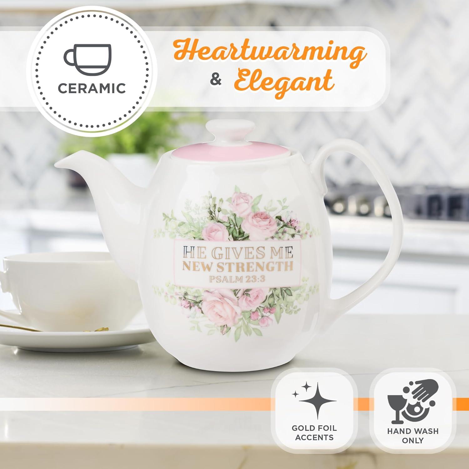 Be Still and Know Teapot in Purple - Psalm 46:10