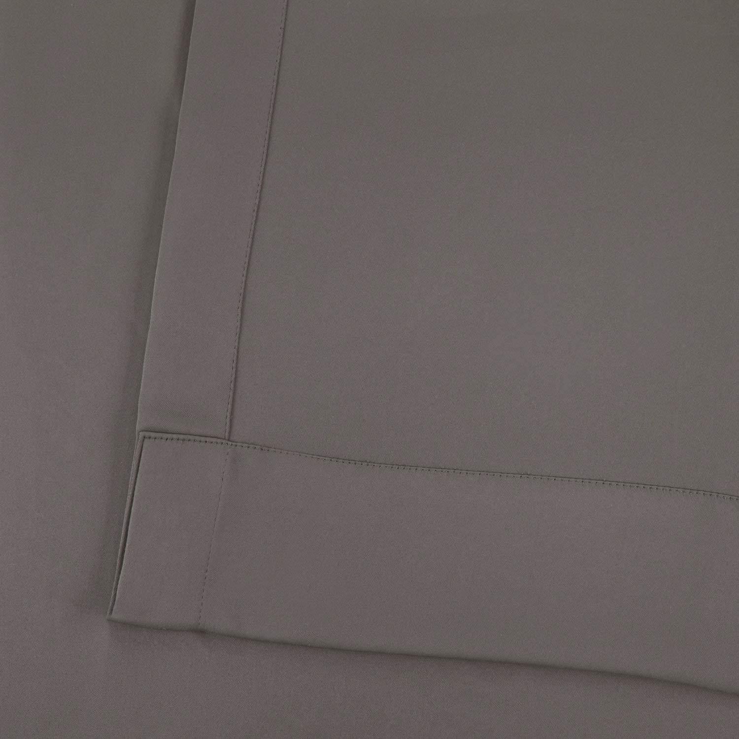 Cortina Blackout para Oscurecer la Habitación con Bolsillo para Poste Gris Neutro (1 Panel), Gris Neutro, 50 Ancho X 84 Largo