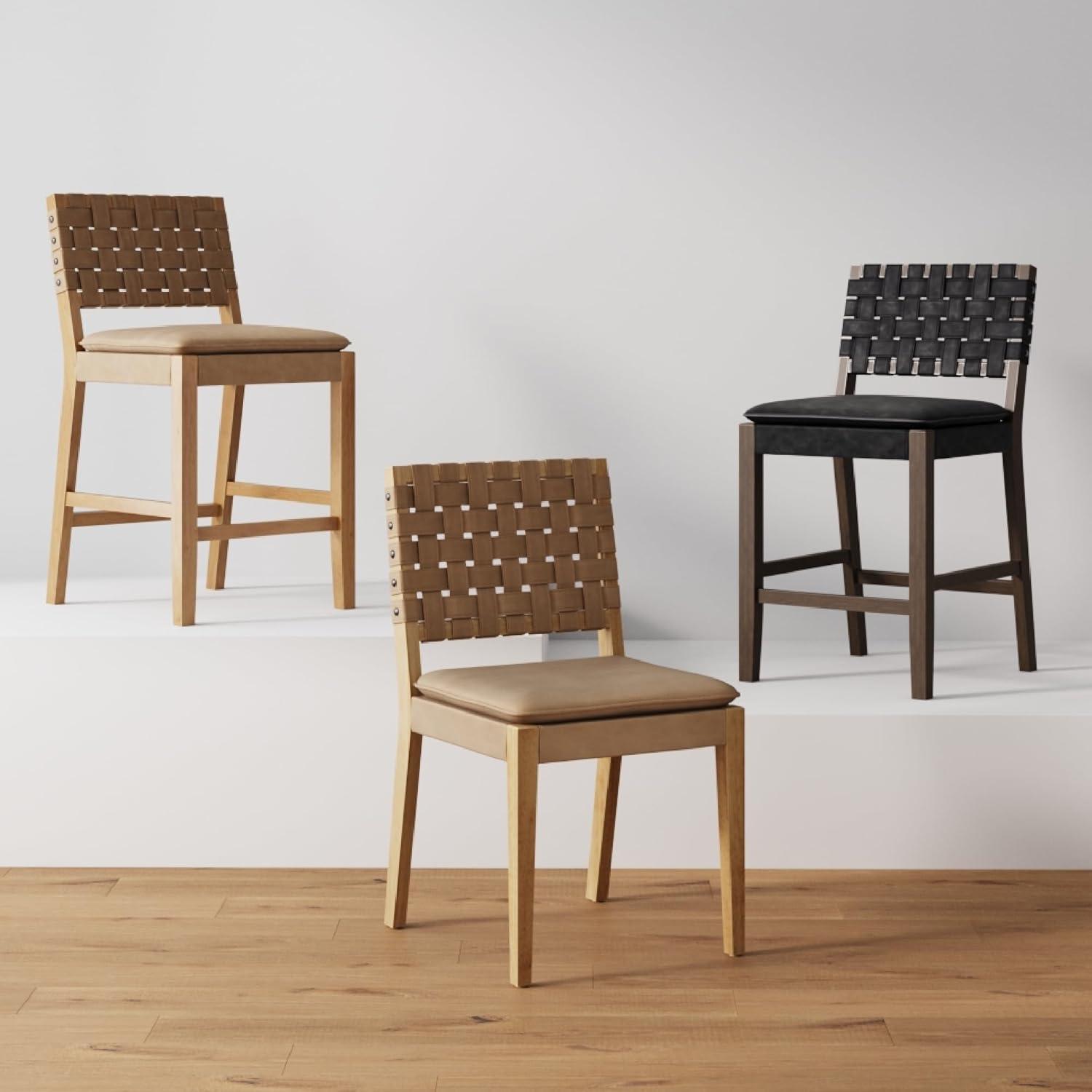 Nathan James Upholstered Stool