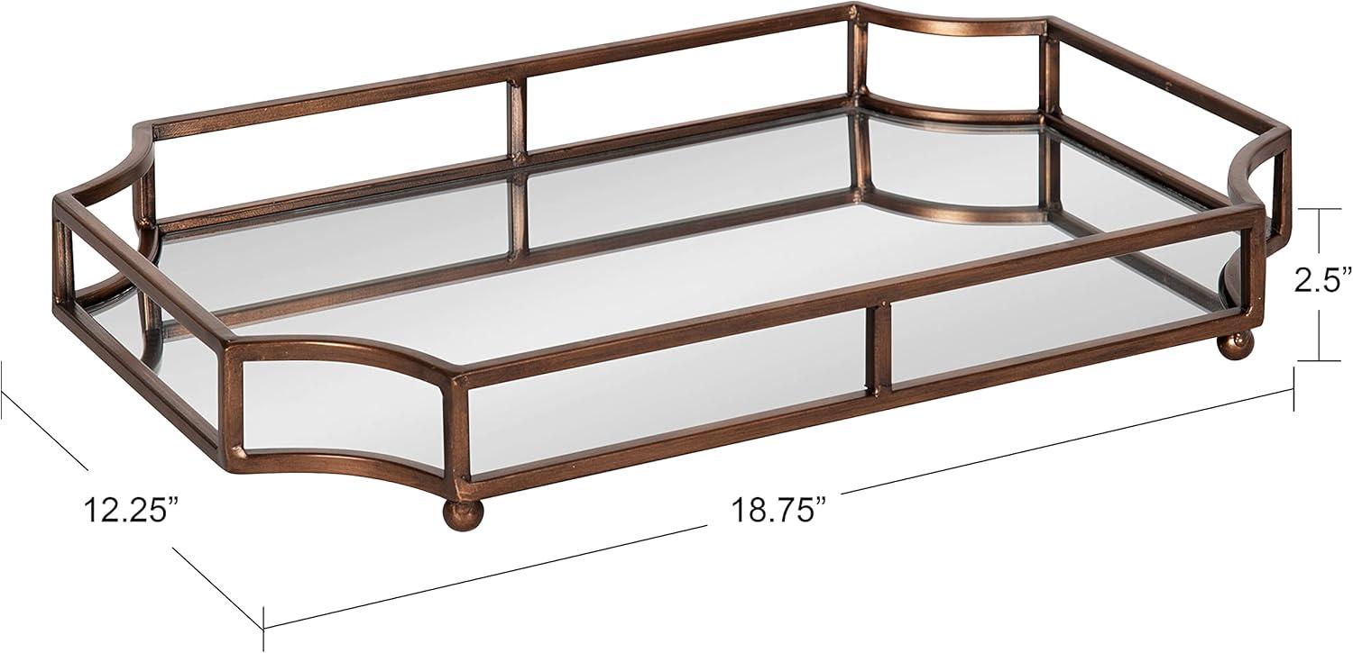 Kate and Laurel Ciel Tray, 19x13x3, Bronze