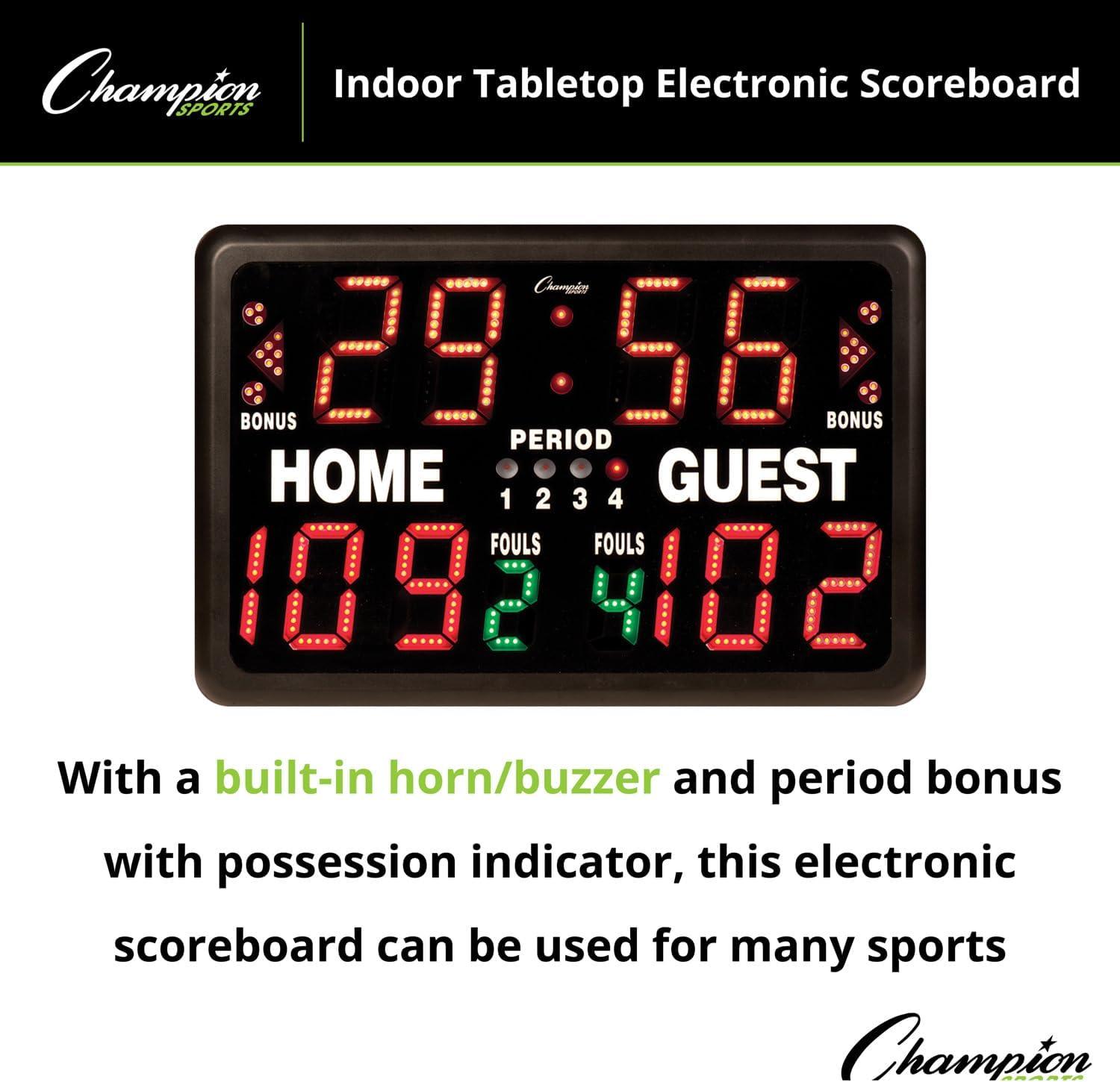 Champion Sports Tabletop Indoor Electronic Scoreboard