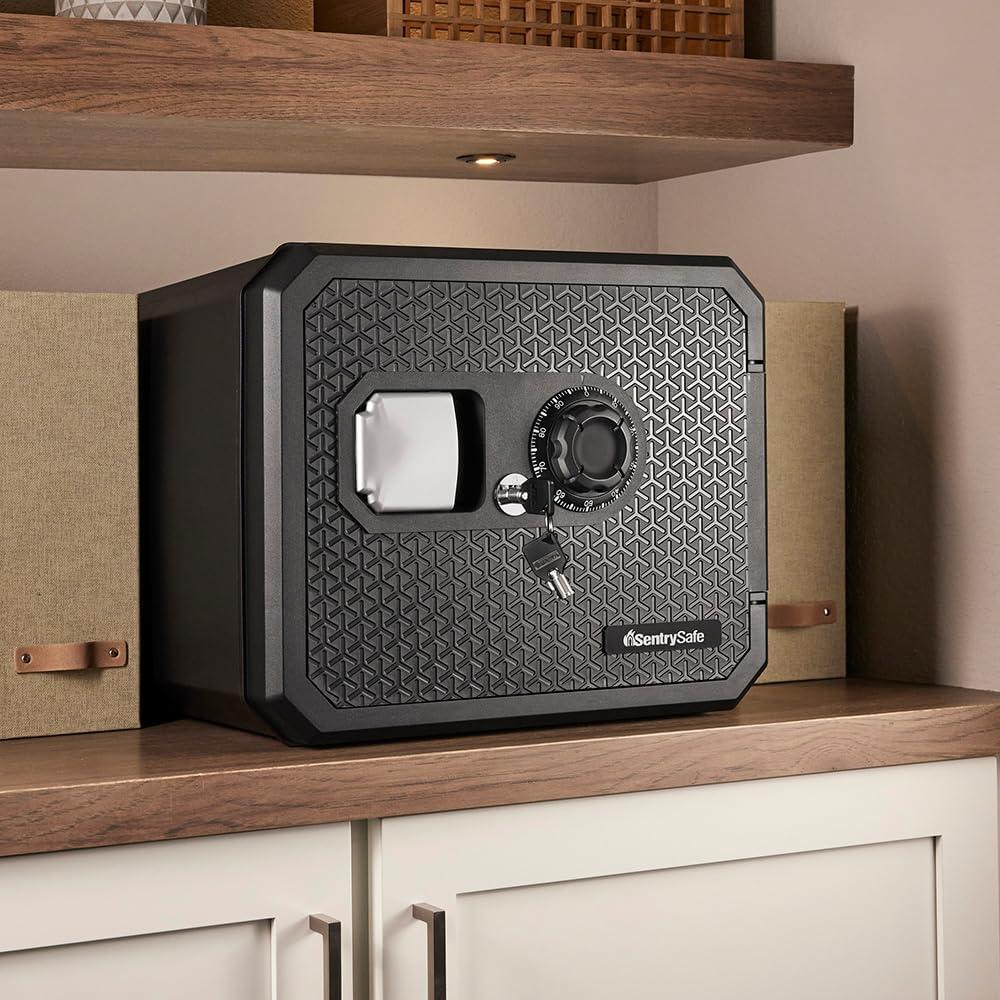 Sentry Safe Home Safe, Fire-Resistant, Water-Resistant with Combination Lock and Override Key