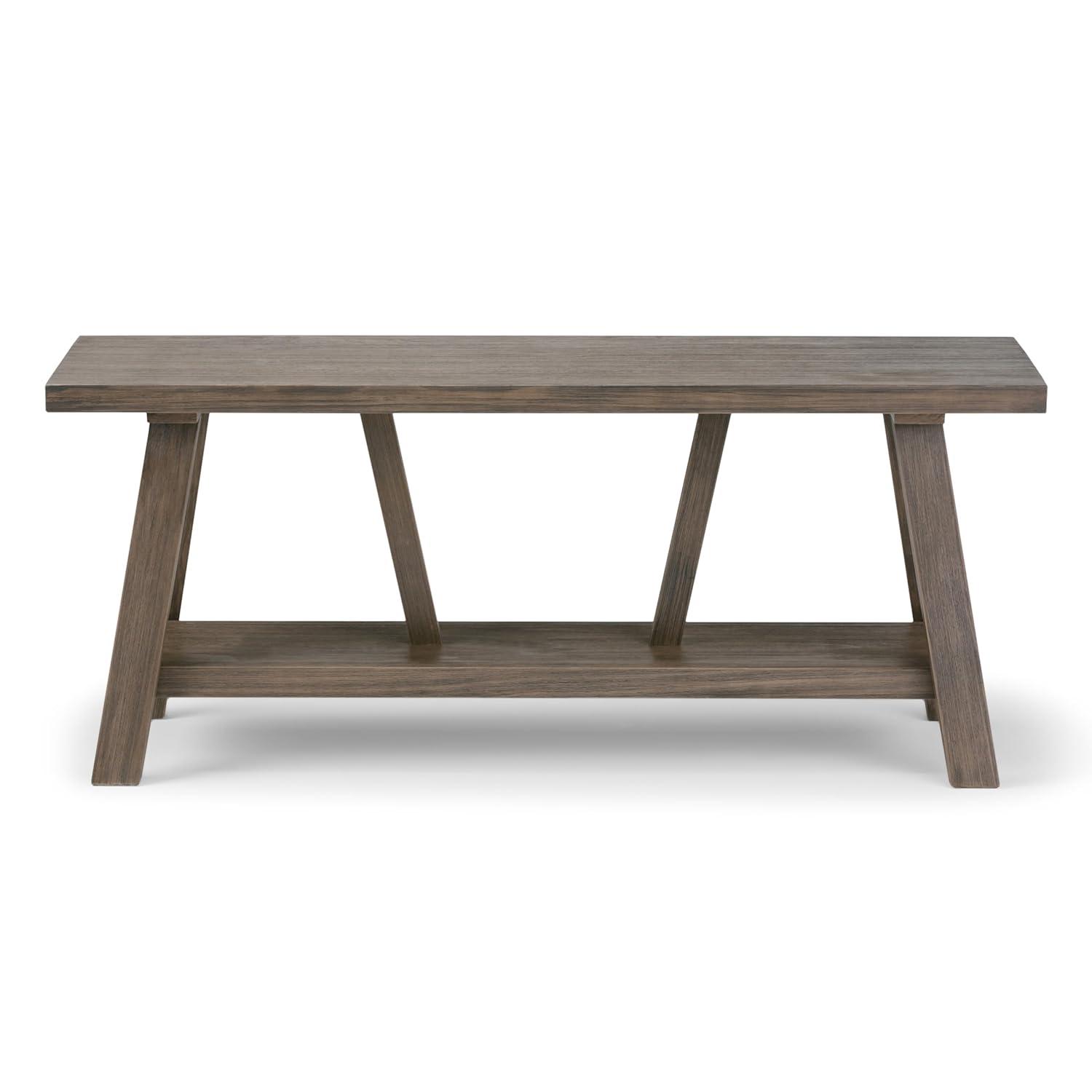Simpli Home Dylan Solid Wood Storage Bench