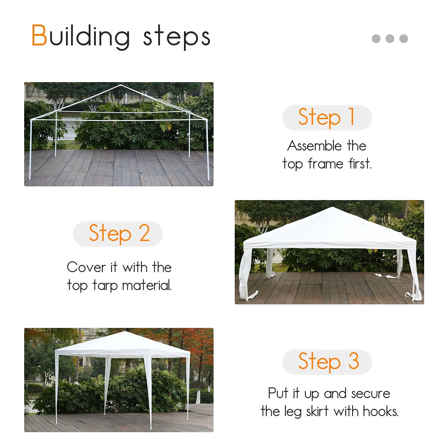 FDW 10' x 10' Outdoor Canopy Party Wedding Tent Garden Gazebo Pavilion Cater Events & Reviews | Wayfair