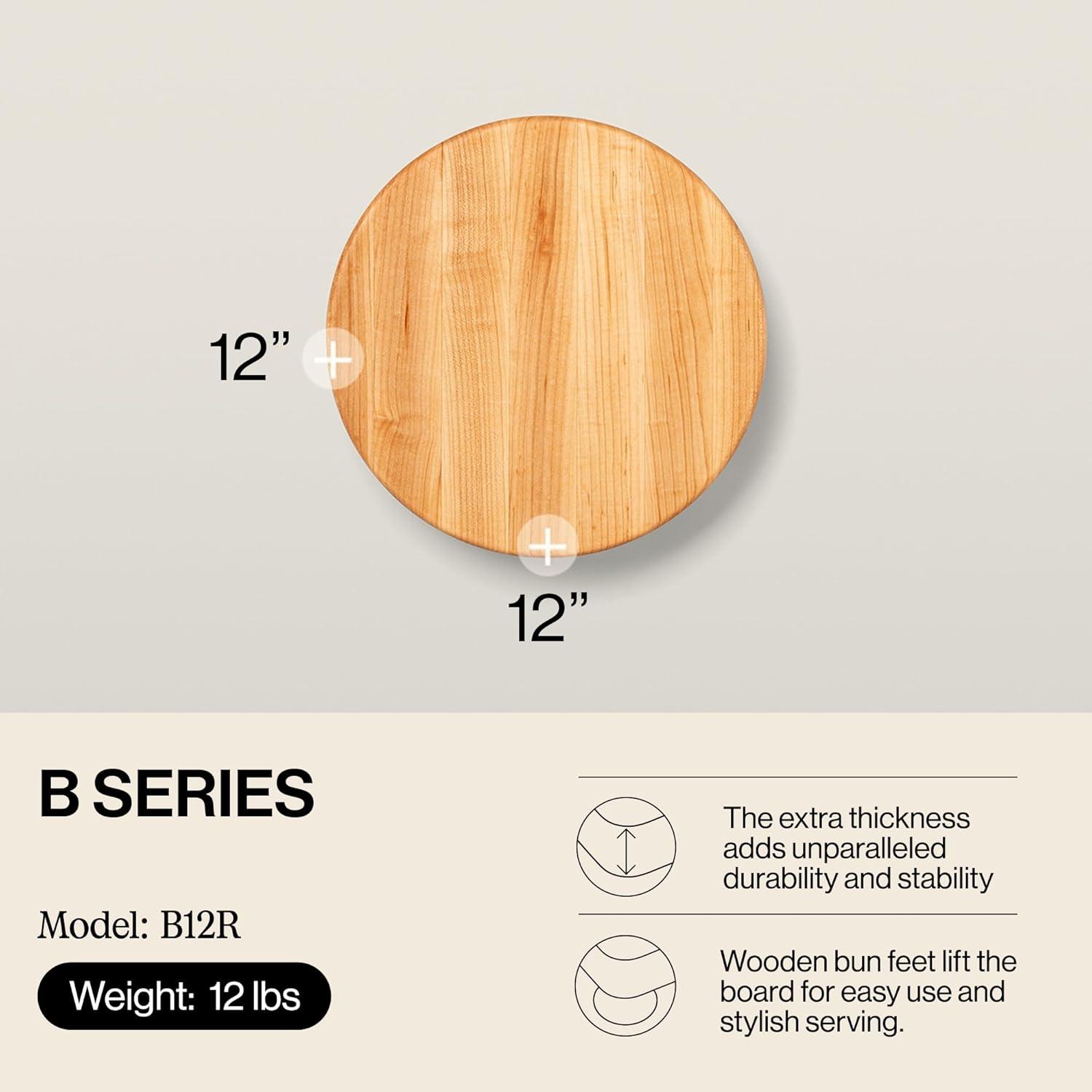 John Boos John Boos BoosBlock® 12" Round Maple Wood Cutting Board