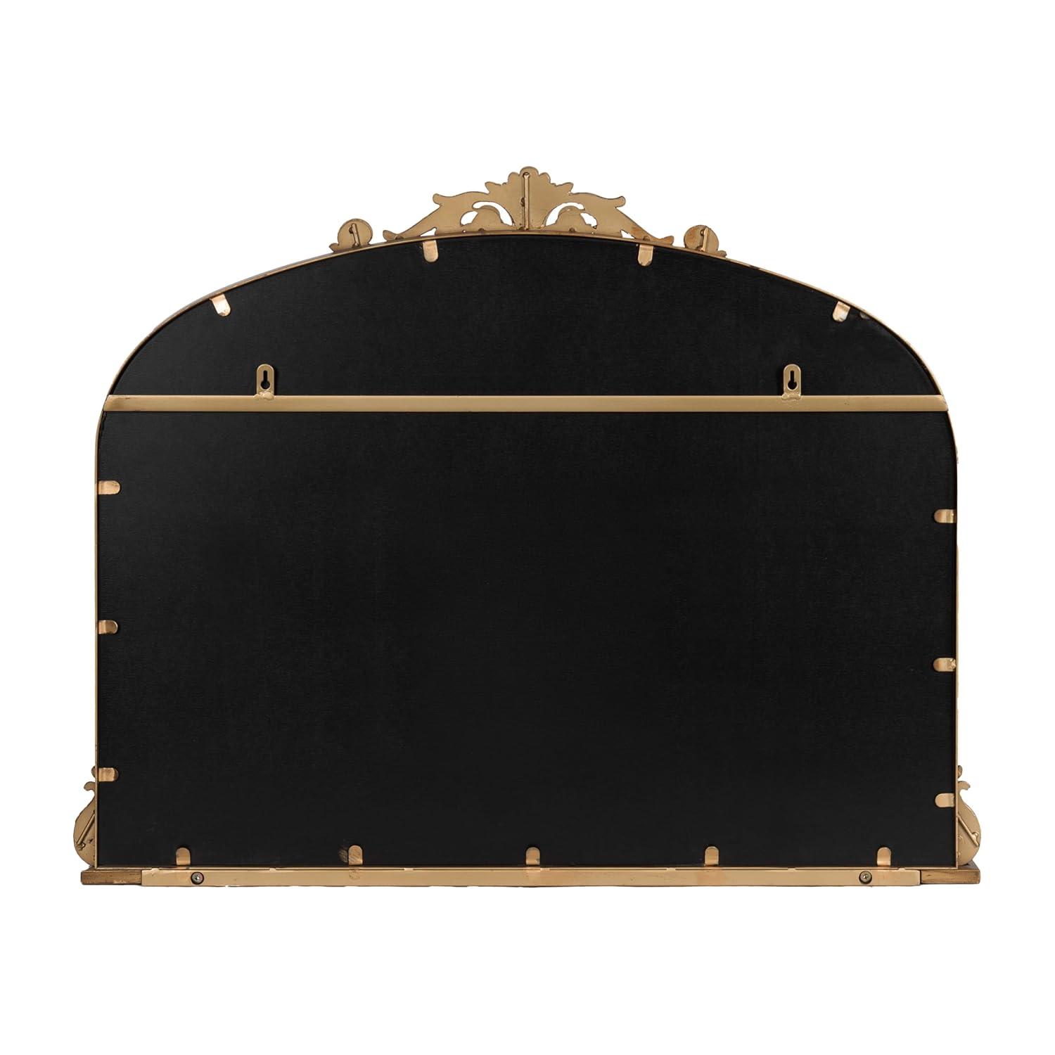 Kate & Laurel All Things Decor 33"x26" Arendahl Traditional Arch Mirror with Shelf Gold