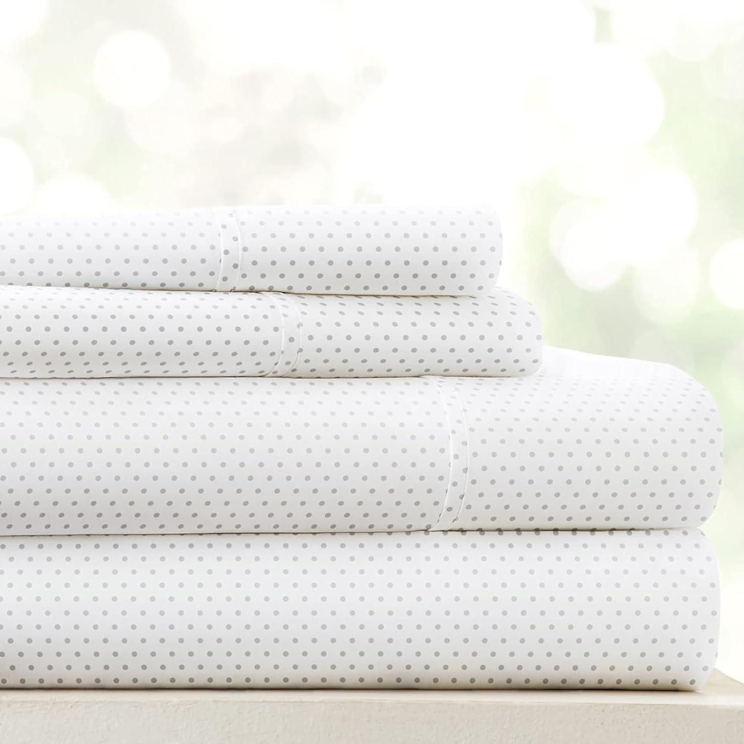Simply Soft Striped Patterned 4 Piece Bed Sheet Set