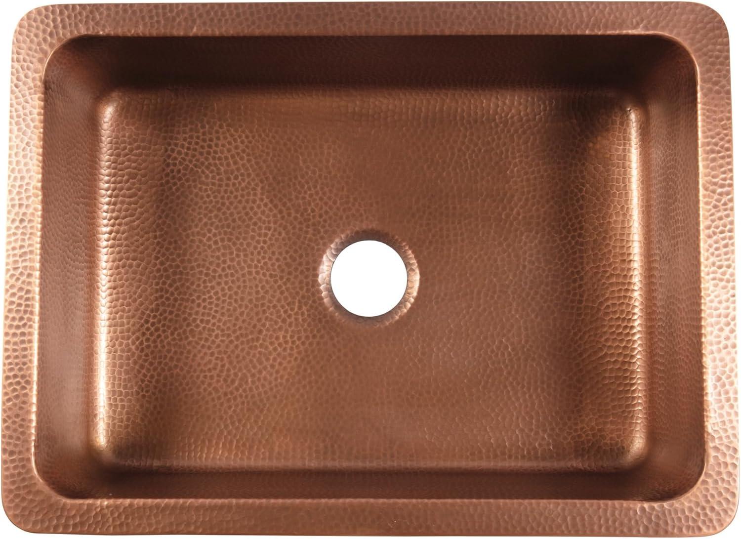 Lange Copper 30" Single Bowl Farmhouse Apron Front Undermount Kitchen Sink