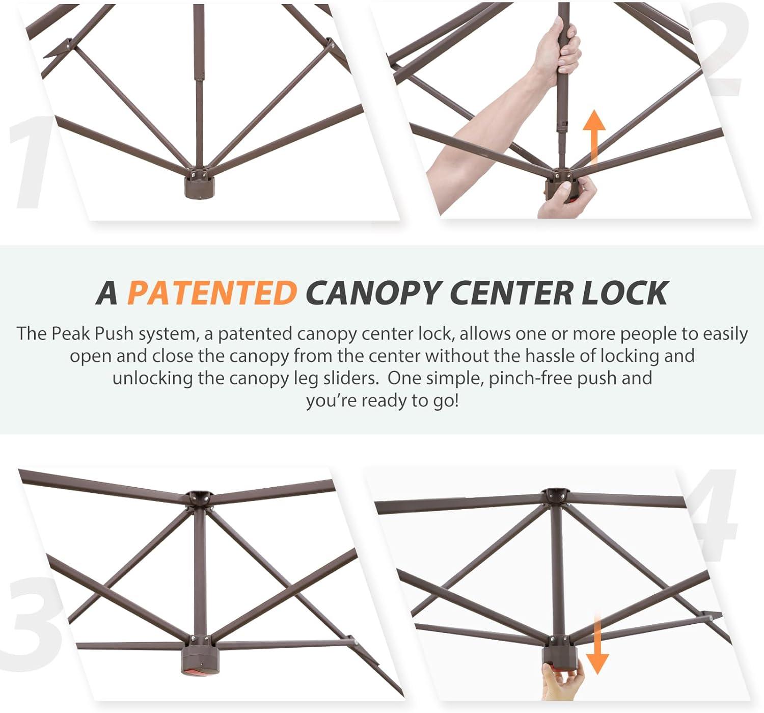 EAGLE PEAK Pop up Patio Gazebo 13 Ft. W x 13 Ft. D Metal Patio